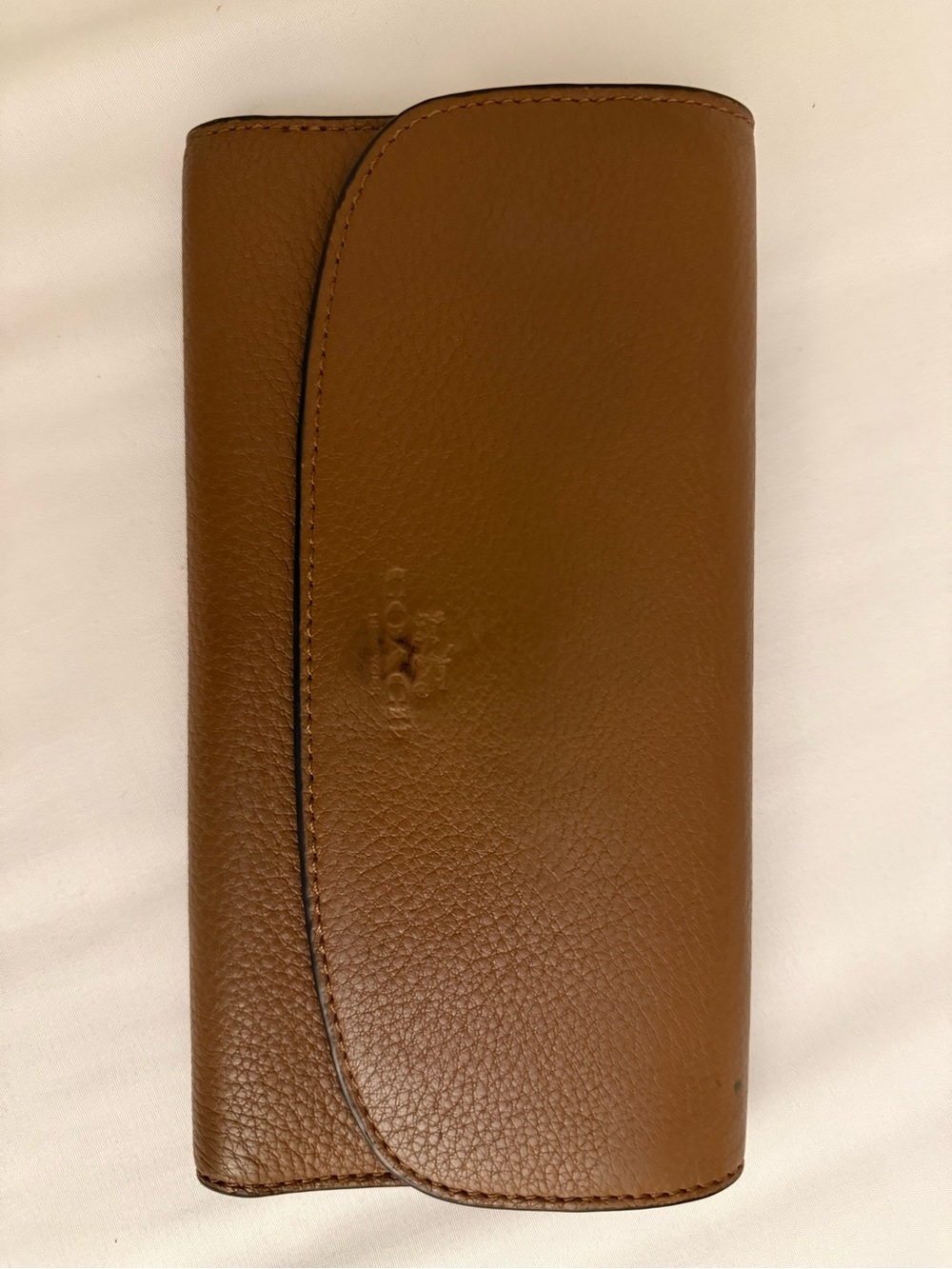 Coach Brown Leather Fold-Over Wallet